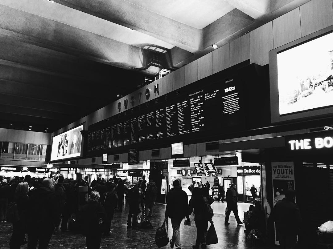 All the trains got delayed/cancelled ten minutes after we arrived. 👋