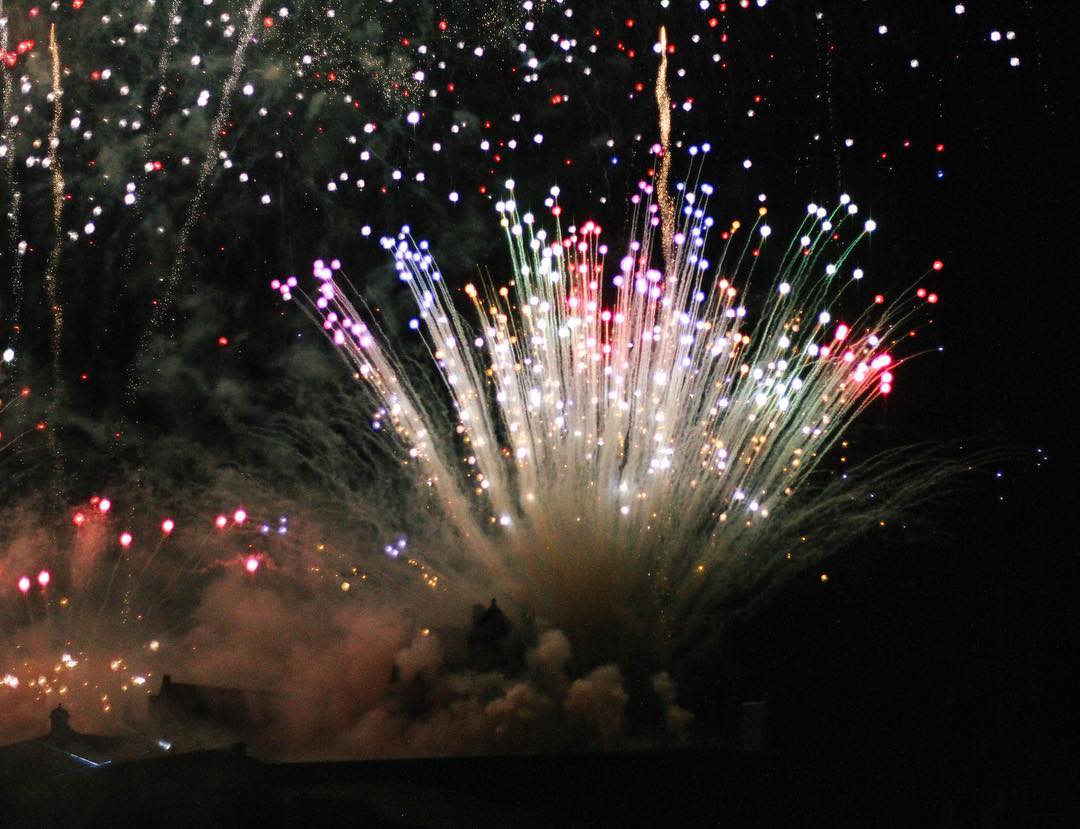 3.3 - pictured: edinburgh castle exploding into a dozen colours