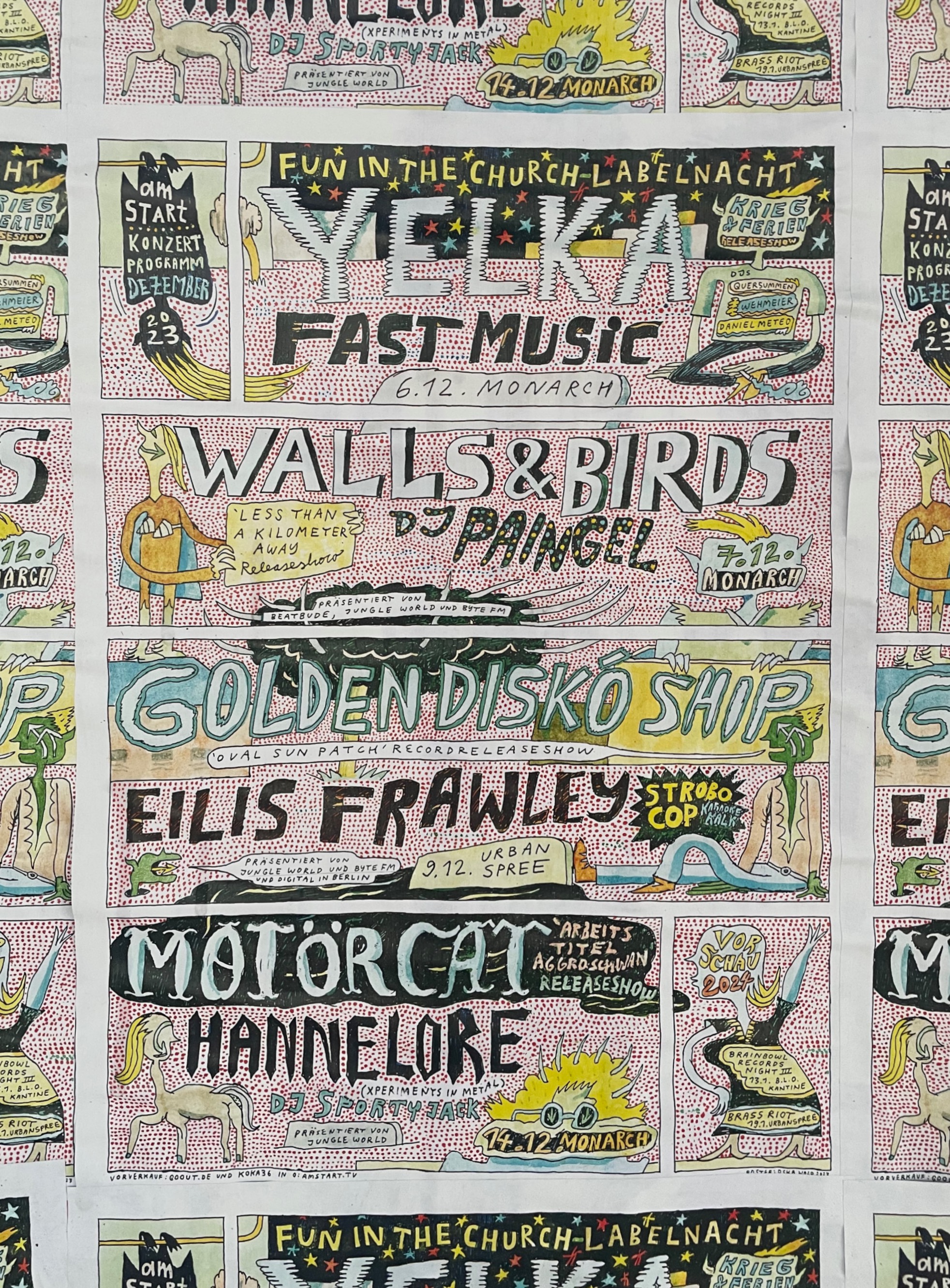 Hand-drawn style poster for Yelka Fast Music